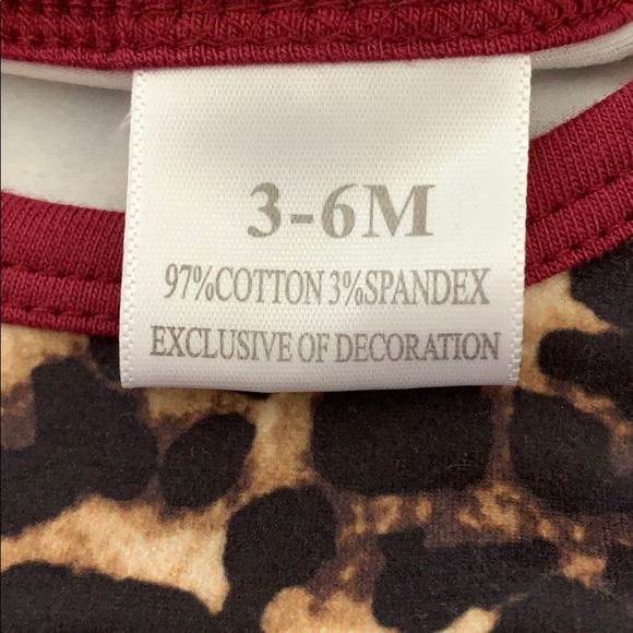 Burgundy Cheetah Heart Romper - Picture 4 of 4